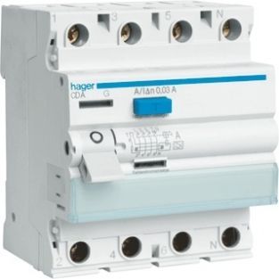 Hager CFA463G aardlekschakelaar 4P/63A 300MA